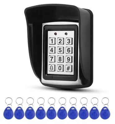 Zutrittskontroll-Tastatur, RFID, 125 kHz, 10 Schlüsselanhänger, wasserdicht