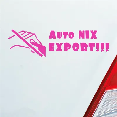 Produktbild von Auto Aufkleber Auto nix Export Verkauf Scheibe 12x3 cm Pink Sticker Heckscheibenaufkleber