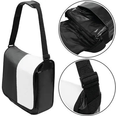 Produktbild von AS Umhängetasche schwarz ca. 34,5 x 31,5 x 13,5cm abwaschbar Planentasche 14L Tasche AS