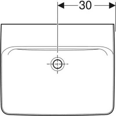 Produktbild von Geberit Renova Plan, Waschtisch, 60x48 cm, ohne Hahnloch, ohne Überlauf, 501639, 501.639.00.8
