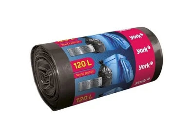 Zdjęcie produktu dla York, Worki na śmieci bardzo mocne 120L, 10 sztuk