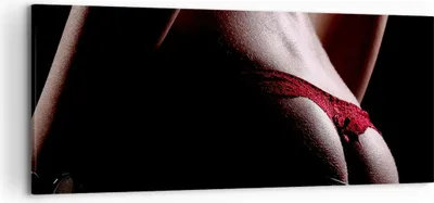 Produktbild von Bild auf Leinwand - Leinwandbild - Frau Körper String - 120x50cm - Wand Bild - Wanddeko - Leinwanddruck - Bilder - Kunstdruck - Wanddekoration - Leinwand bilder - Wandkunst - AB120x50-2250