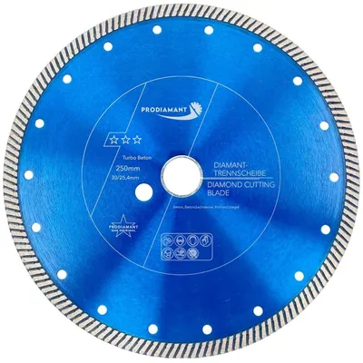 Zdjęcie produktu dla PRODIAMANT Diamentowa tarcza tnąca do betonu Turbo 250 mm x 30/25,4 mm