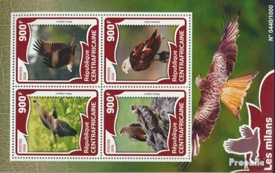 Produktbild von Briefmarken Zentralafrikanische Republik 2016 Mi 5985-5988 Kleinbogen (kompl. Ausgabe) postfrisch Drachenvögel