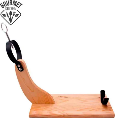 Image de Couteau Jambon Bois Pin Lame Flexible, Manche Bois De Pin Clair - Gourmet Kitchen