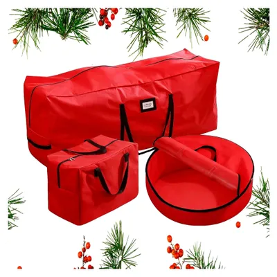 Produktbild von Aufbewahrung für Weihnachtsbaumschmuck | Organisation saisonaler Dekoration, Staubschutzbeutel für Kunstbaum mit Reißverschlüssen | für Zuhause, Büro, Schule, Hotel, Wohnung