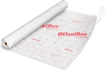 Produktbild von Isolbau Unterspannbahn Dach SPB 100, 37,5 m? Rolle (1,5 x 25 m) - Dachfolie mit 100 g/m? Flächengewicht - Dampfdurchlässige Unterdeckbahn, wasserdicht und witterungsbeständig