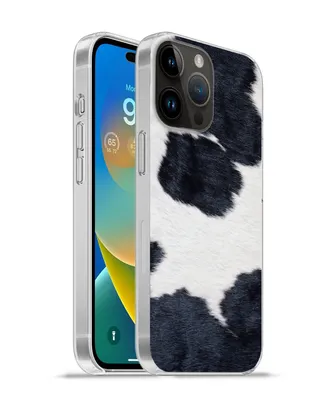 Produktbild von MuchoWow® Handyhülle Schutzhülle Hülle für Apple iPhone 14 Pro Max Bild einer schwarzen und weißen Kuhhaut Silikon Softcase Handy Hülle - Hardcover