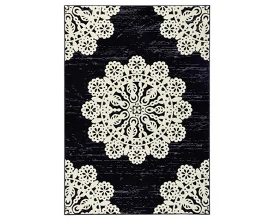 Zdjęcie produktu dla DYWAN nowoczesny 200x290cm do salonu, czarno kremowy z miękkim włosem