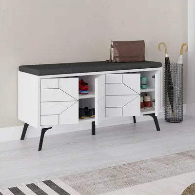 Immagine prodotto di Velma - Scarpiera, 107x35x55h cm Bianco, 8 Paia