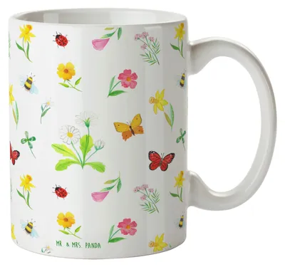 Produktbild von Mr. & Mrs. Panda Kaffeepott Ostern Frühlingsgefühle - Weiß - Geschenk, schöne tasse, Küken, Ostergrüße, Kaffeebecher, Frühling, Teetasse, Trinkbecher, Hase, Kaffeetasse