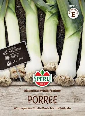 Produktbild von SPERLI Porreesamen Blaugrüner Winter Farinto 70 Pflanzen