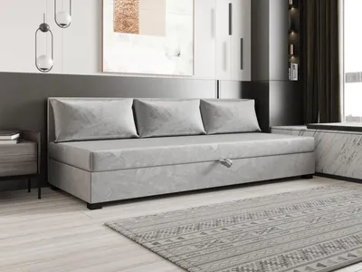 Obrázek produktu pro Jednolůžková postel 80x195 ZAJDA BIZ 2 s úložným prostorem - světle šedá