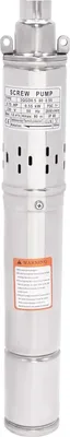 Image de Pompe pour puits profonds - Pompe submersible - 230 V - Ø 7,6 cm (3″) - 1800 l/h - IP68 - Résistante au sable - Câble de 15 m - Argent