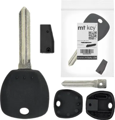 Produktbild von MT-KEY Auto Zünd Schlüssel Rohling HYN14R + ID46 Transponder Wegfahrsperre kompatibel mit Hyundai Tucson II El 09-15