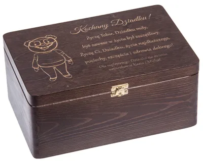 Produktbild von Bartu Holzkiste Gravur Geschenk für Großeltern