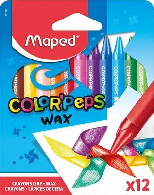 Immagine prodotto di Maped Wachsmalstifte COLOR'PEPS WAX, 12er Kartonetui