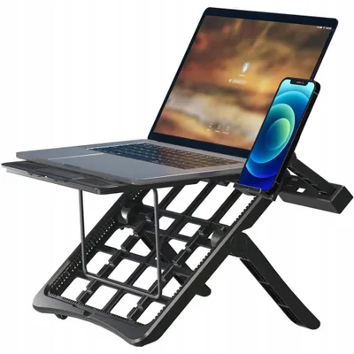 Produktbild von Laptop Ständer Faltbarer Einstellbarer Notebook Ständer Tragbarer Laptop Riser Laptop-Ständer tragbar Stehpult leicht multifunktional Bett Lap-Tablett