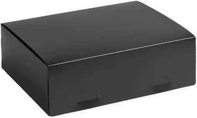 Produktbild von Kunststoff Geschenkbox, Frosty Geschenkbox aus Polypropylen-Kunststoff, Format 30x22x10cm SCHWARZ, 10 St.