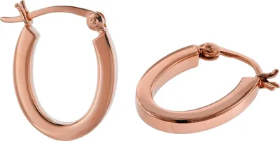 trendor 08783 Ohrringe Silber 925 Roségold Plattiert Creolen 18 mm 1