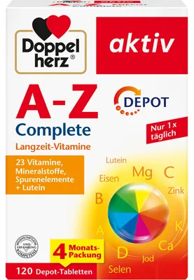 Produktbild von Doppelherz aktiv A-Z Complete Depot Tabletten Langzeit-Vitamine, 120 St. Tabletten