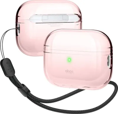 Obrázok produktu pre Elago Priehľadné puzdro s nylonovou šnúrkou pre AirPods Pro 2 Lovely Pink