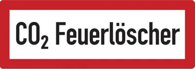 Produktbild von Dreifke® Feuerwehrschild, CO2 Feuerlöscher - DIN 4066 - 297x105 mm Folie selb...