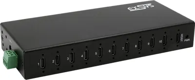 Zdjęcie produktu dla Exsys EX-12270HMS Koncentrator USB 3.2 Gen 2 z 10 portami typu C