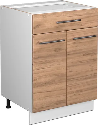 Produktbild von Küchenunterschrank Vicco Fame-Line Goldkraft Eiche 60 cm mit Schublade, ohne Arbeitsplatte, Model 38423