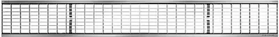 Produktbild von Gitterrost für Entwässerungsrinne Galaline, 100 x 13,1 x 2 cm, Maschenweite: 30/10 mm, Stahl
