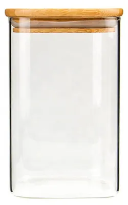 Vorratsgläser 1000 ml, 3er-Set, luftdicht, Borosilikatglas, Bambusdeckel