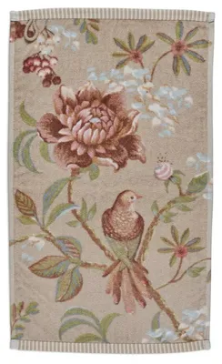 Produktbild von Pip Studio Gästehandtuch Secret Garden Khaki (30x50cm)