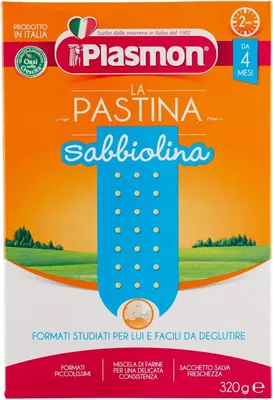 Produktbild von Plasmon La Pastina Sabbiolina Da 4 Mesi 12 Pezzi Da 320 Grammi