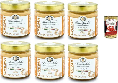Produktbild von Brontedolci Crema Spalmabile ala'arancia Streichfähige Brotaufstrich orangencreme 6x 190g in Glas aus Sizilien + Italian Gourmet polpa 400g
