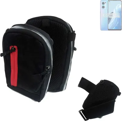 Produktbild von K-S-Trade Outdoor Gürteltasche Holster Umhängetasche kompatibel mit Oppo Reno7 5G schwarz Handy Tasche Case travelbag Schutz Hülle Handy Hülle