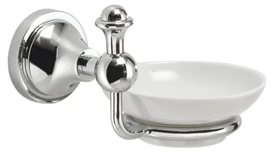 Image de NEVIS porte-savon, céramique, chrome