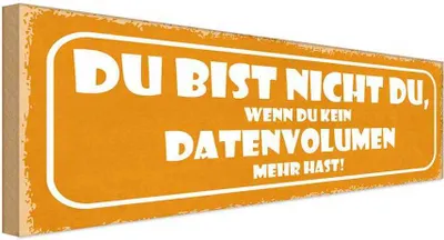 Produktbild von vianmo Holzschild 10x27 cm du bist nicht wenn kein Dekoration