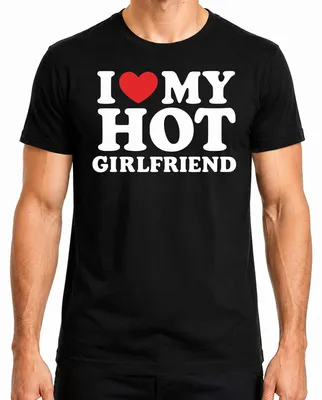 Productafbeelding van Ik hou van mijn y vriendin - Grappig cadeau voor Valentijnsdag, vrijgezellenfeest - Heren T-shirt, zwart, XL