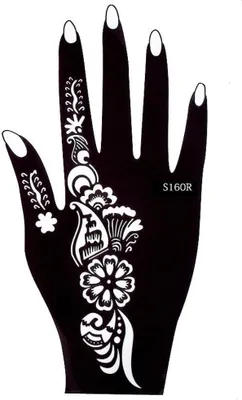Produktbild von Henna Tattoo Schablone für die Rechte Hand