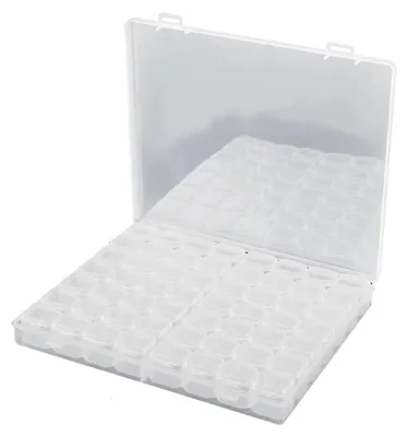 Aufbewahrungsbox 56 Fächer durchsichtig für Diamantmalerei DIY