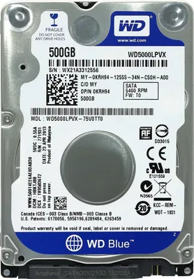 Immagine prodotto di Hard Disk 500gb Wd Hdd Disco Sata 2,5" Wd5000lpvx Interno Notebook Laptop Pc