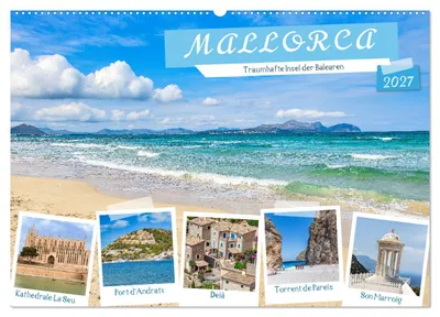 Produktbild von Mallorca - Traumhafte Insel der Balearen (Wandkalender 2027 DIN A2 quer), CALVENDO Monatskalender