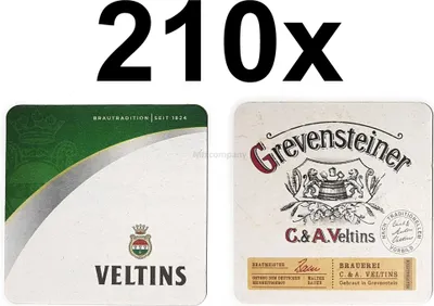 Produktbild von Veltins Bierdeckel Untersetzer Unterlage Pappdeckel Bierfilz Aktion - 210 Stück (3x 70er Packung)