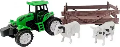 Image de Tracteur agricole avec remorque et animaux / Woopie