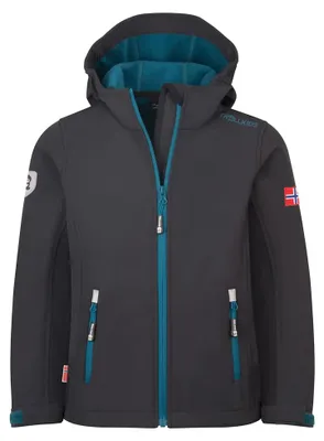 Immagine prodotto di Giacca softshell Trollkids Trollfjord, colore nero, taglia 152 cm, per bambini