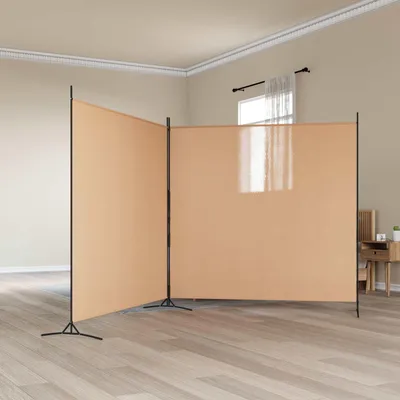 Produktbild von Möbel 2-teiliger Raumteiler Beige 348 x 180 cm StoffParavents - Paravents c7735
