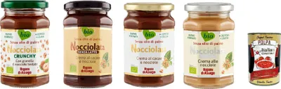 Produktbild von Rigoni di Asiago Nocciolata - Testpaket, 4x 250g, Haselnusscreme ohne Palmöl, Nuss Nougat Creme ohne Palmöl, Leckerer Brotaufstrich + Italian Gourmet polpa 400g
