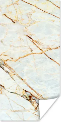 Produktbild von MuchoWow® Poster Marmor - Gold - Luxus 20x40 cm - Plakat - Foto