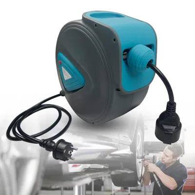 Produktbild von LARS360 Automatik Kabeltrommel 20m Automatischer, Kabelaufroller Automatic Cable Winder Kabelführungssysteme mit 180° drehbar Wandhalterung