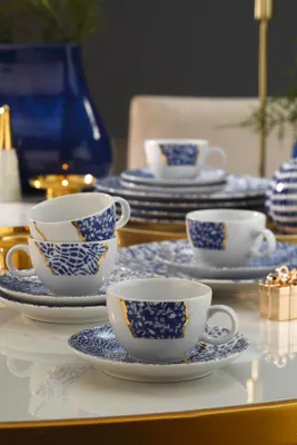 Zdjęcie produktu dla Hermia Concept, ZG12KT60110477, Filiżanki do kawy, wielokolorowe, porcelana, 6 x 6 x 5 cm
